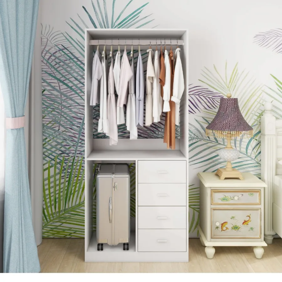 

Closet Organizer System Clothes System with Closet Shelves Wall Mounted Closet Organizer with Drawers White Closet Organizers w