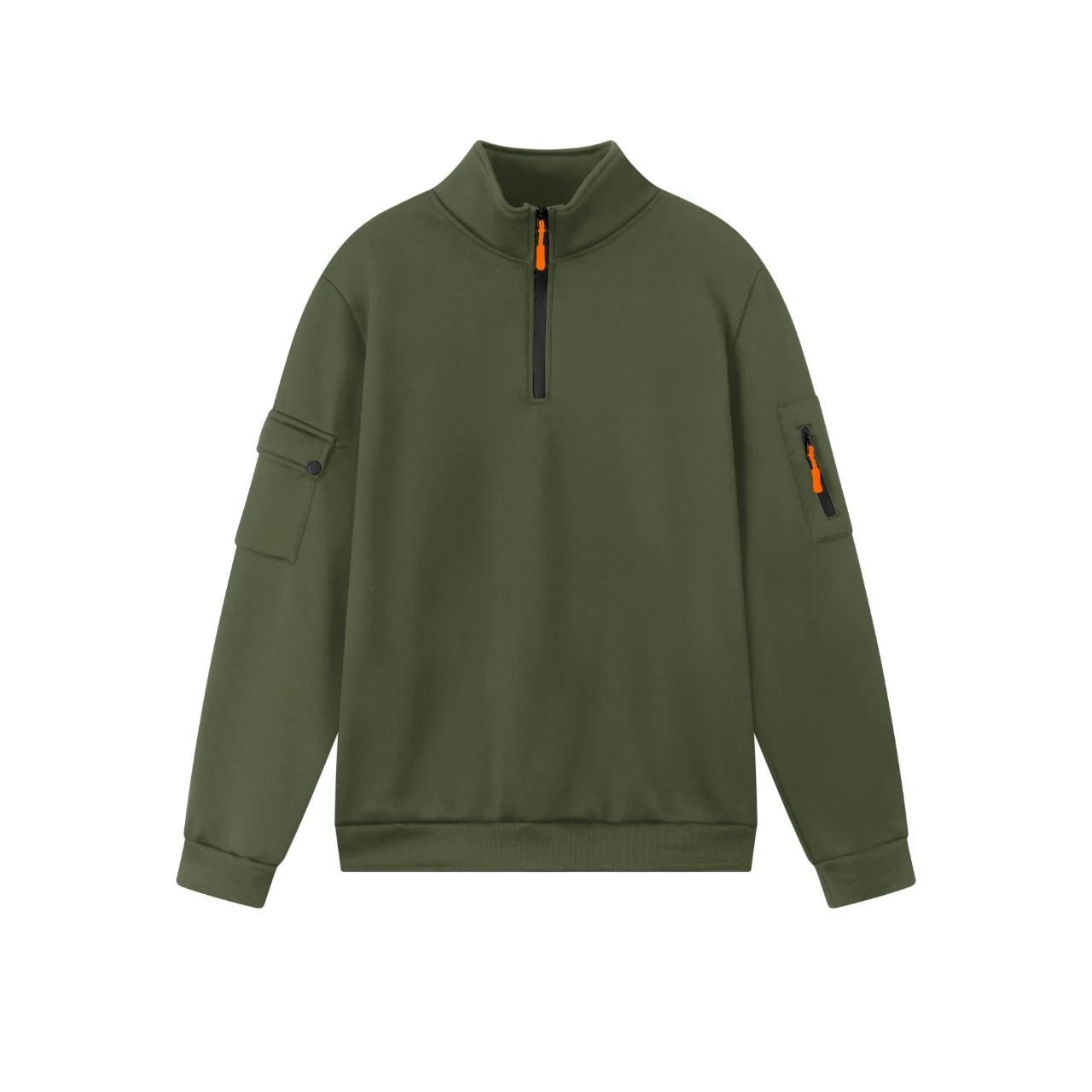 Pullover Herbst und Winter Neuer Herren-Sweatshirt Stehkragen Halber Reißverschluss Langarm Grenzübergreifender Europäischer Trend Herren-Oberteil – Detail 4