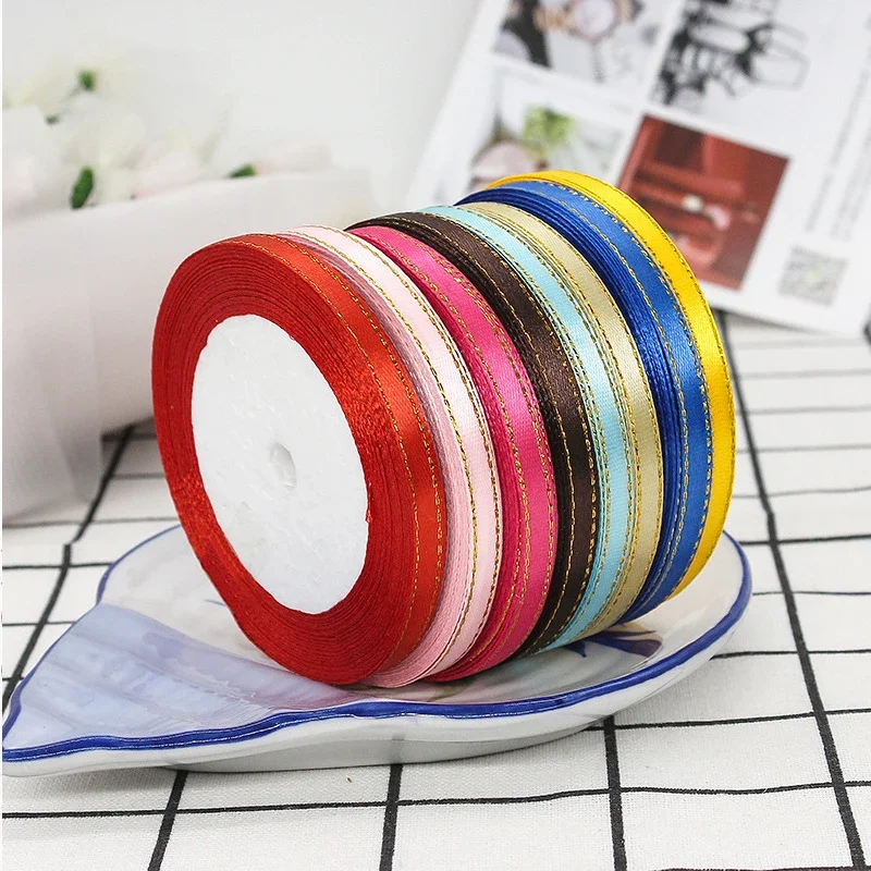 6mm Ribbon for Bows Ribbon Satin Ribbon Wholesale Roll Satin Gift Wedding Satin DIY Fabric Ribbons for Crafts Decorative DD006