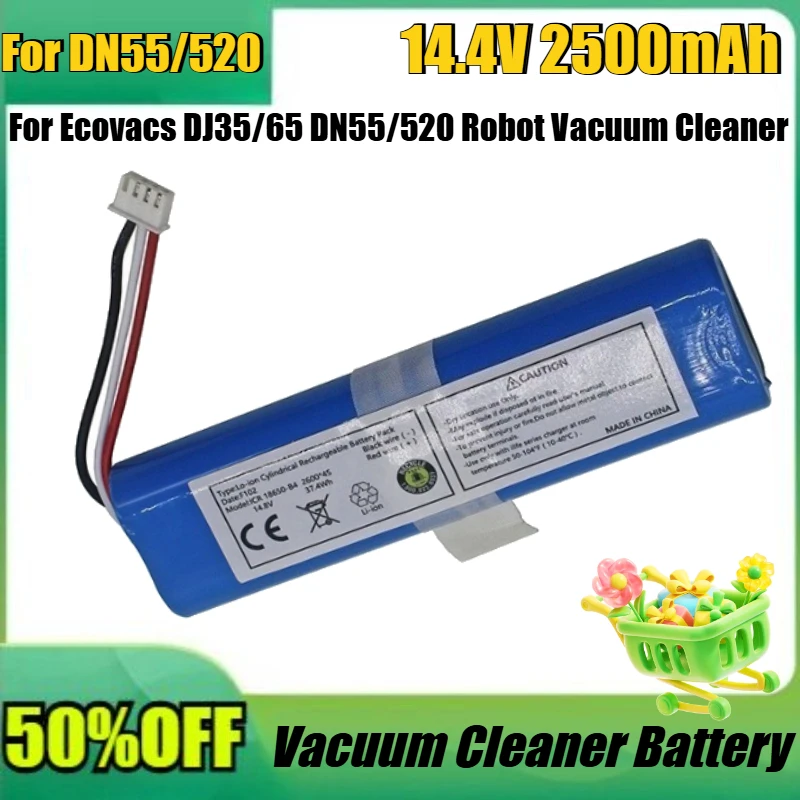 

Новая высококачественная батарея 14.4V 2500mAh для роботов-пылесосов Ecovacs DJ35/65 DN55/520