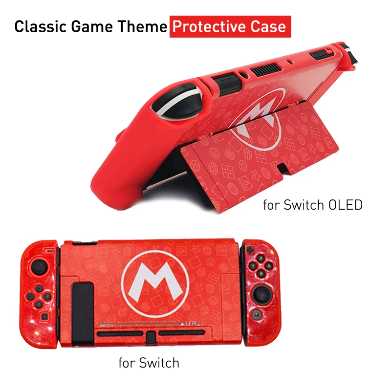 Para Nintendo Switch OLED funda Nintendo Switch carcasa dura carcasa protectora cubierta fina piel NS Switch accesorios de juego