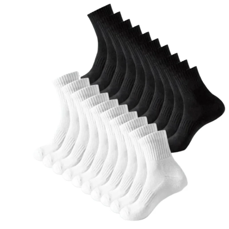 Calcetines neutros de Color sólido con cuello redondo para primavera y verano, calcetines deportivos transpirables suaves y cómodos que absorben el sudor, 1/10/20 pares