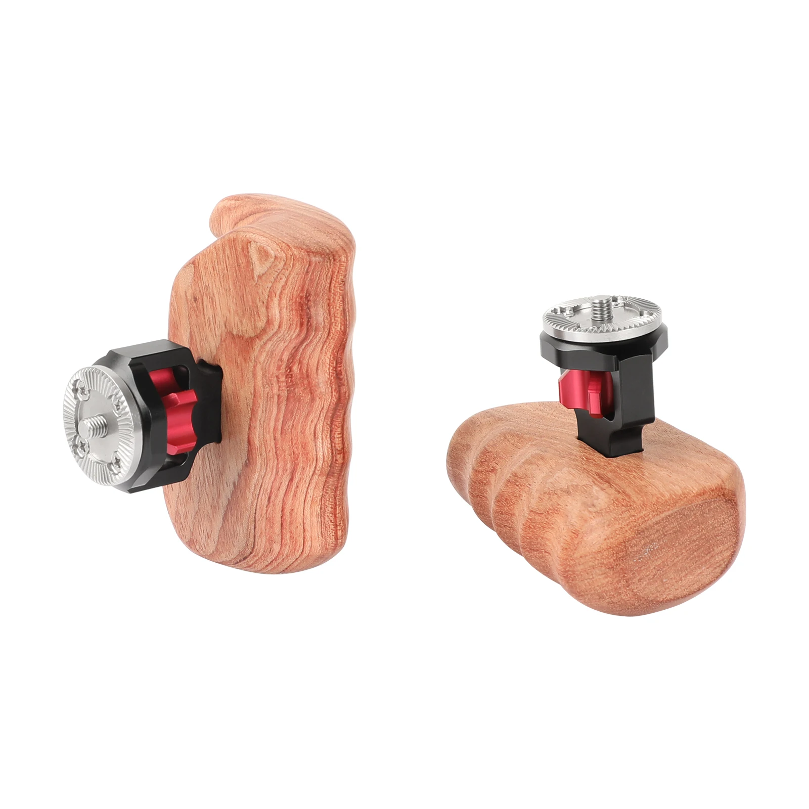 CAMVATE 2 Pieces Wooden Handgrip With Standard Rosette Mount M6 Threaded For DV Video Cages (RED camera/Red Rig/SLR Camera Rig