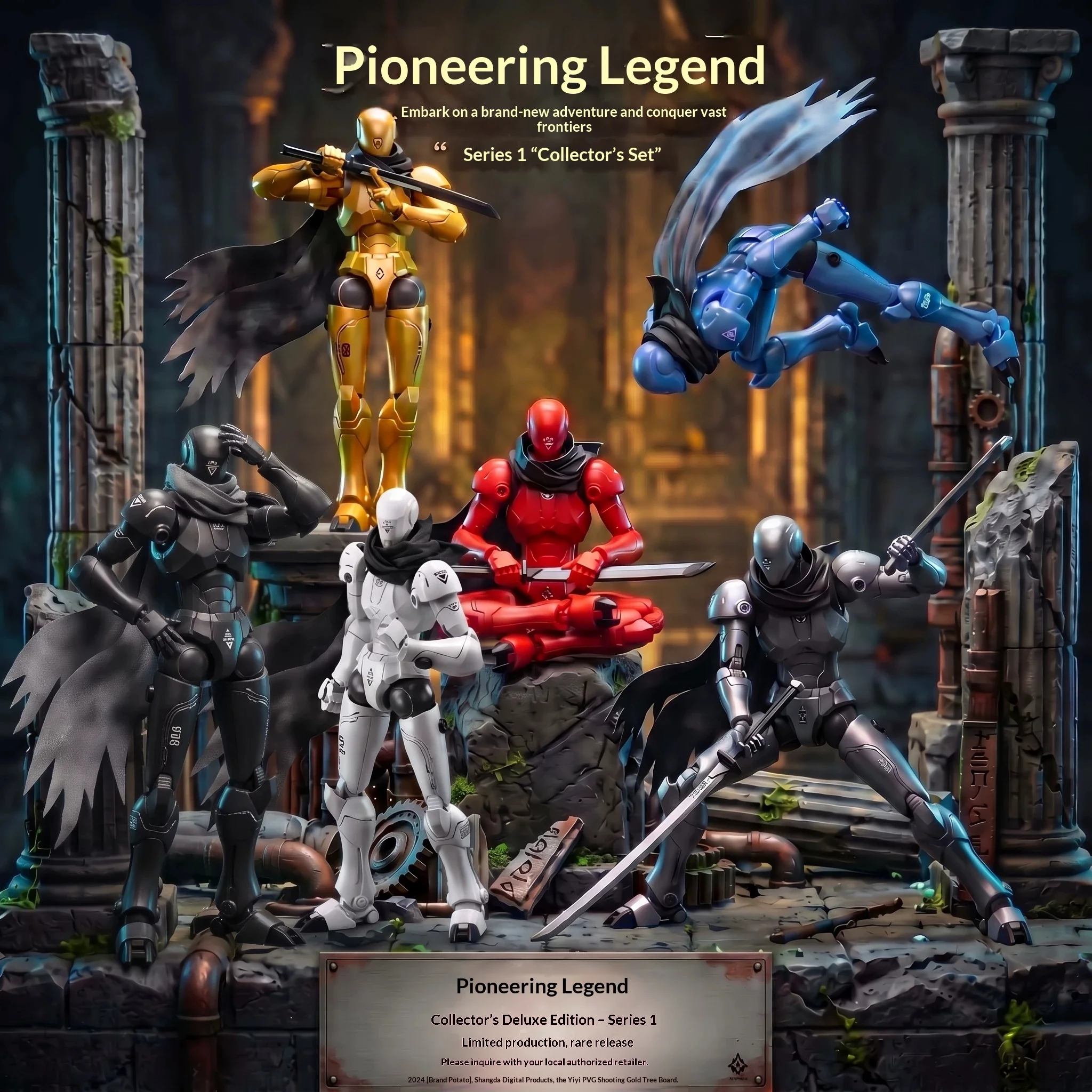 Mech Style Action Figure Sci-Fi Movable Joints Assembled Model Cyberpunk Mecha Desktop Decoration Collectible Toy For Adult