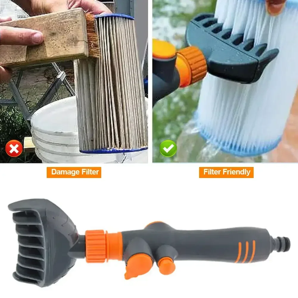 

New Pool Spa Filter Cartridge Cleaner Tool Handheld Cleaning Removes Debris And Dirt From Hot Tub Brush Tools