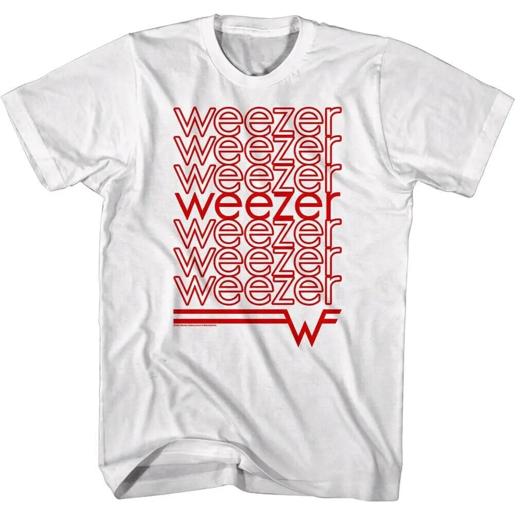 Weezer Adult T shirt Thank You Grocery Bag Repeat Logo Alt Rock Band Merch Officially Licenced Alternative Grunge