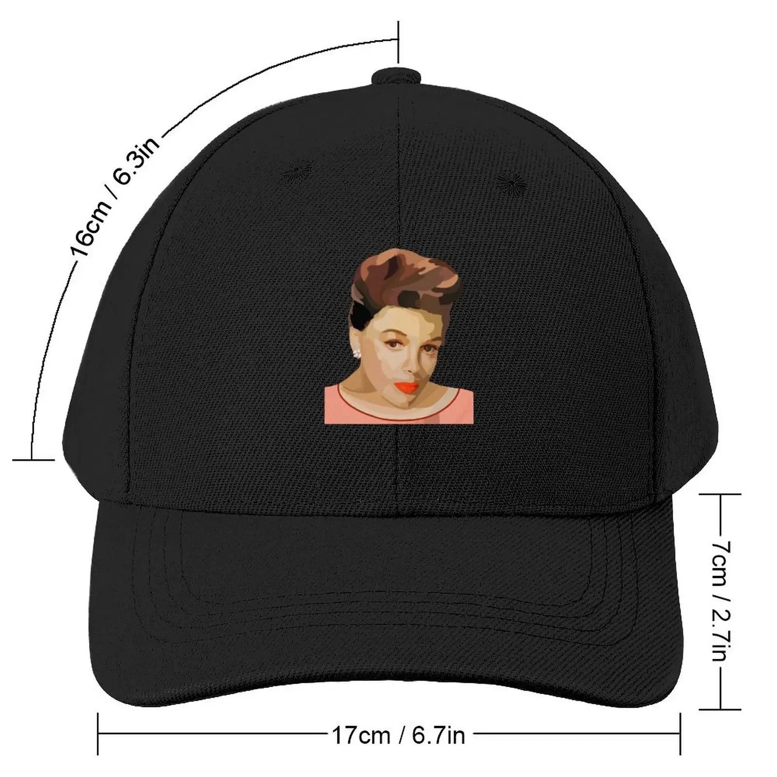 Judy Garland Hand Drawn Digital Art Baseball Cap Thermal Visor New Hat party Hat Luxury Cap Men's Caps Women's