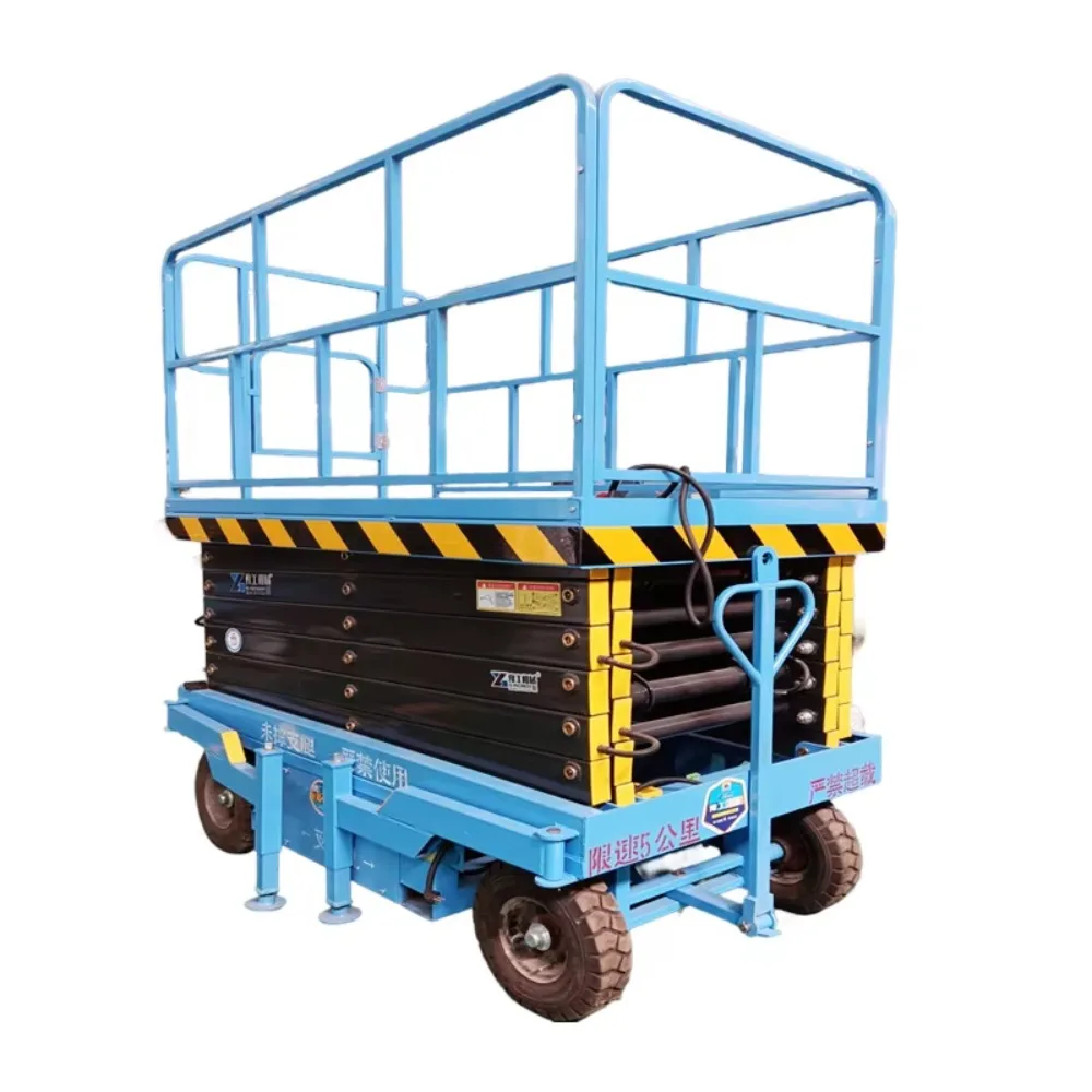 

Self Propelled Scissor Lift 8m Working Height Automatic Mobile Aerial Work Platform Hydraulic Electric Drive Indoor Outdoor Use