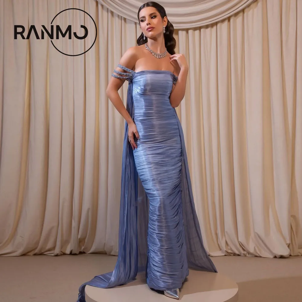 

Ranmo Formal Mermaid Prom Evening Dresses Saudi Arabia Strapless Beadings Party Dress Night Cocktail Prom Gowns 2026 Customized