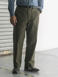 American Retro Vietnam War Heavyweight OG107 Military Green Loose Men's Pants High Waist Officer Casual Trousers