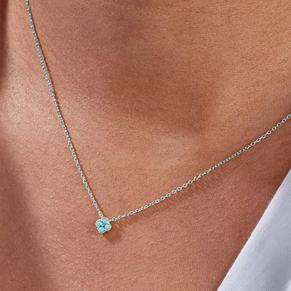 Women's 925 Sterling Silver Four-leaf Clover Necklace