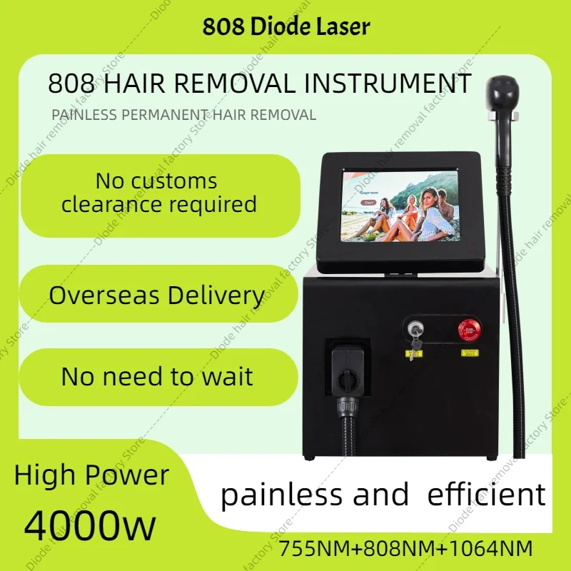 

Portable 808nm Diode Laser 755 808 1064nm Wavelength Freezing Point Painless Efficient hair removal Machine