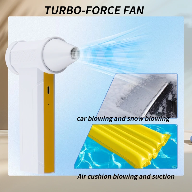 A26F-160000RPM Super Wind 60M/S Mini Turbo Jet Fan 10000MAH Handheld Brushless Motor Generation Blower Industrial Duct Fan