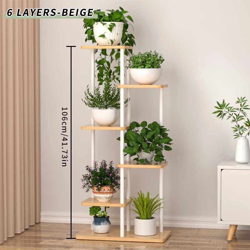 

Plant Stand Stand For Flowers Wooden Shelf 5/6/8Layers Display Stand Storage Shelf Pot Rack Organizer Home Garden Decoration