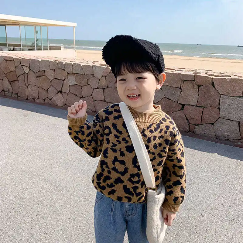 

Children's Clothing Boys' Sweaters Winter Thickened Children's Knitted Sweaters Autumn and Winter Baby Winter Bottoming Tops
