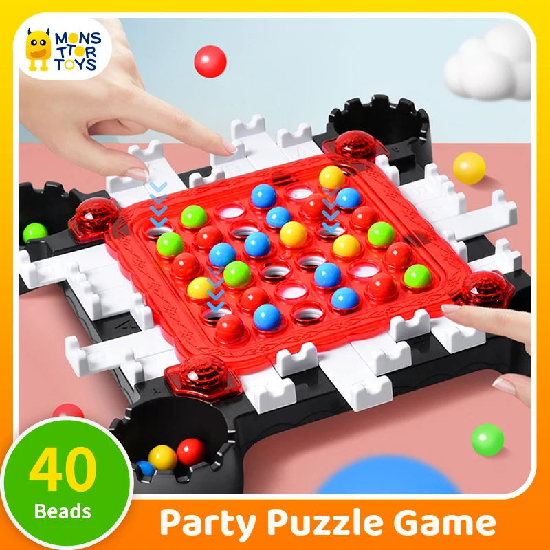 Children Party Game Toy Bead Elimination Game 2 - 4 Players Board Game Puzzle Logical Thinking Competition Friend Interaction