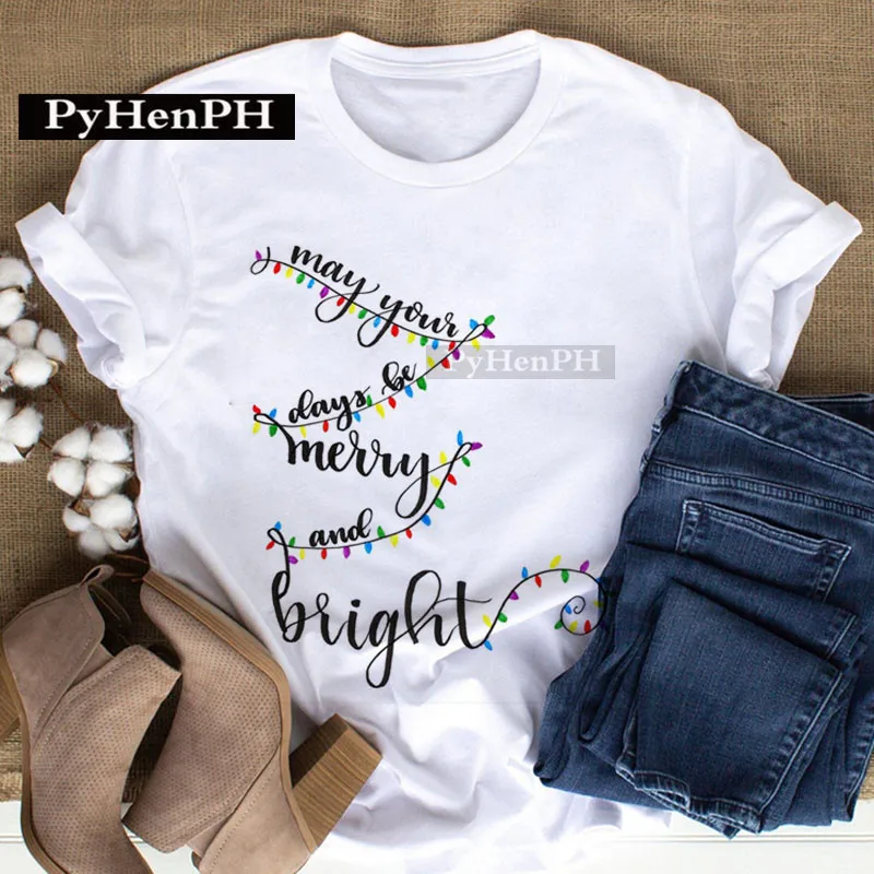 Merry Christmas Women T Shirt New Christmas T-shirt for Men and Women Casual Short Sleeves Graphic T Shirts  Aesthetic Clothes