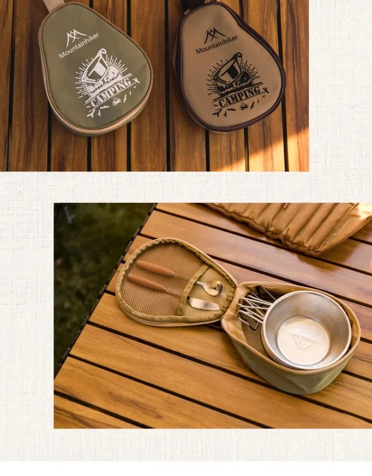 Sierra Bowl Aufbewahrungstasche, Oxford, wasserdicht, für Geschirr, Tassen, Tragetasche, Organizer, Outdoor, Camping, Reisen, Grill, Picknick – Detail 25