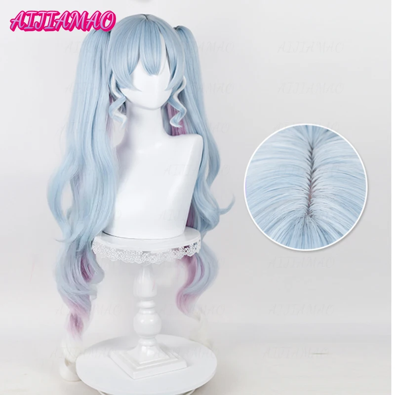 2023 Snow Miku 90cm Long Anime Cosplay Wigs Fiber Heat Resistant Synthetic Hair + Wig Cap