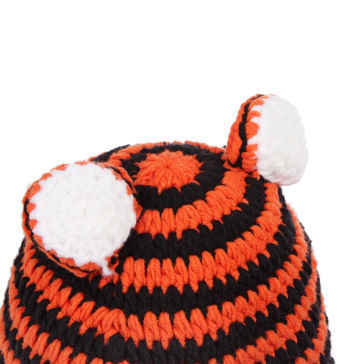 

Crochet Beanie Hat 0-6 Months Unisex Tiger Design Photography Props Handmade Clothes For Shower Gift
