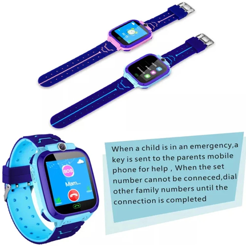 Q12 Kids Smart Watch for Children SOS Waterproof Smartwatch Clock SIM Card Location Tracker Child Boy Girls Birthday Gift Q12