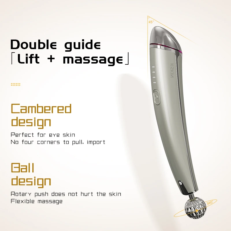 KSKIN Przenośne EMS Prąd Twarz Wibracje Przeciwzmarszczkowe Masaż Oczu Usuwanie Cieni Pod Oczami Salon Kosmetyczny Urządzenie do Pielęgnacji Oczu Pióro