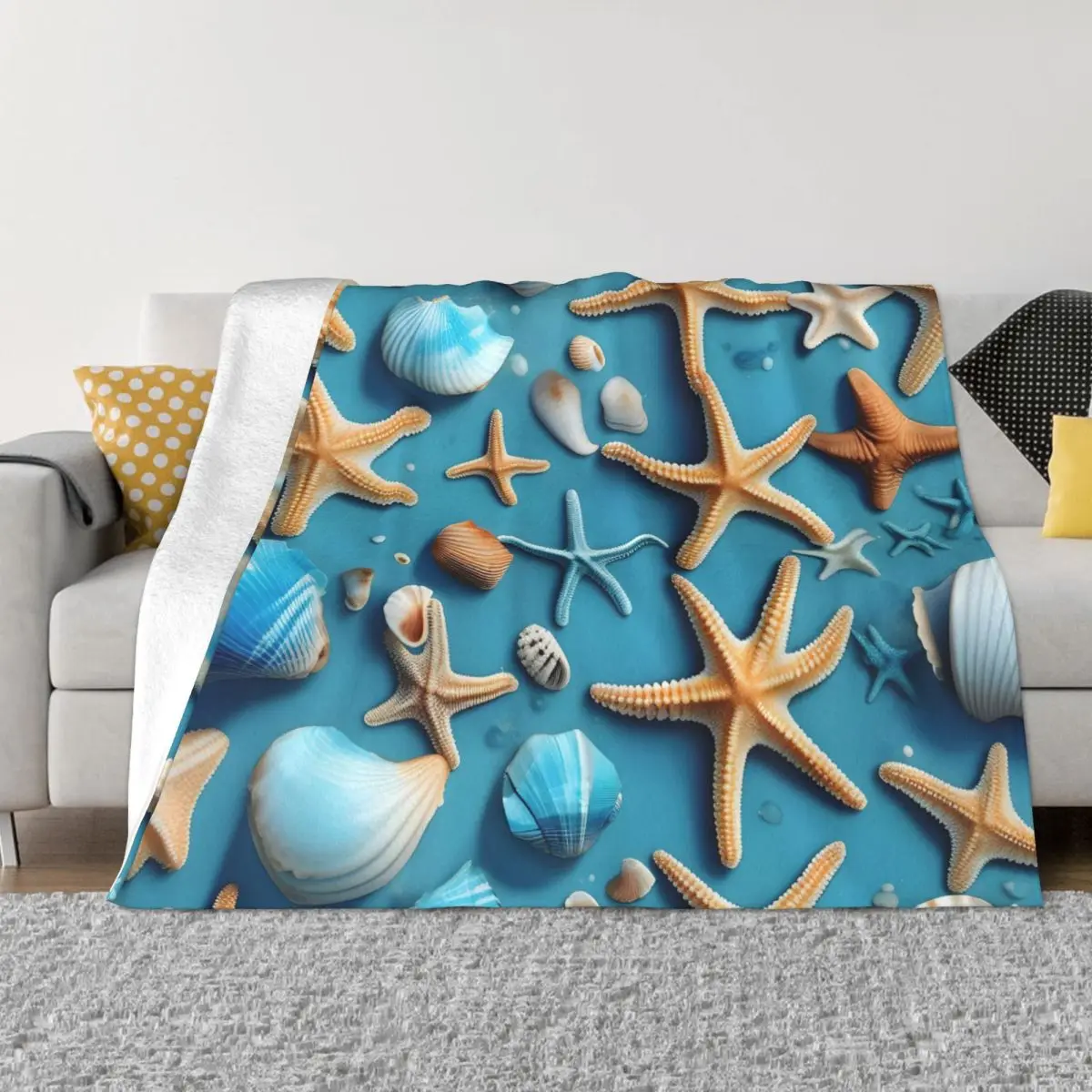 Shellfish Throw Blanket Merchandise For Bed Comfortable Blanket Amazing Gifts