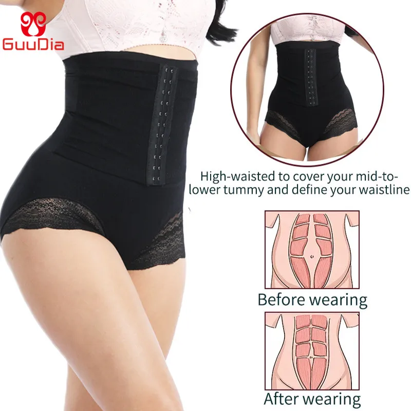 GUUDIA TUNIControl-Culotte de compression sans couture pour femme, serre-taille, sous-vêtements, ceinture, lève-fesses, body shaper