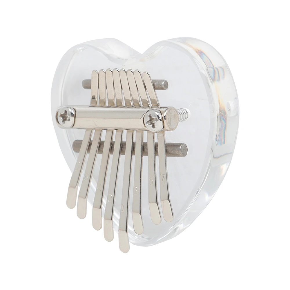 8-Key Kalimba Mini Thumb Piano Acrylic Transparent ABS Portable Finger Harp Keyboard Musical Instrument Beginner Kids Gift view 2