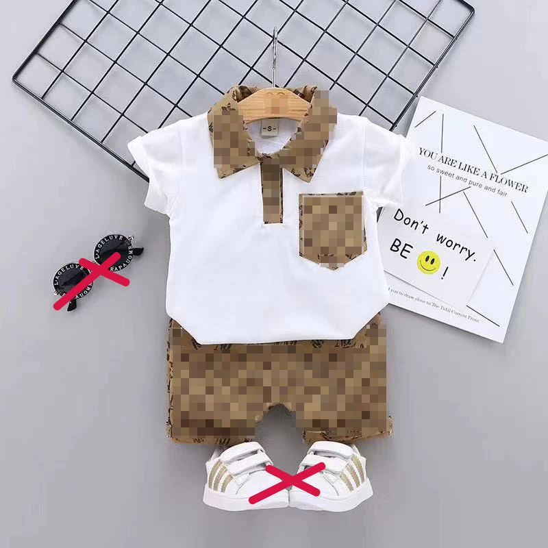 Baby Clothes Set Newborn Birthday Wedding Clothing Set Kids Gentleman Cotton Polo Shirt Shorts Children\'s Clothes 1-3 Years