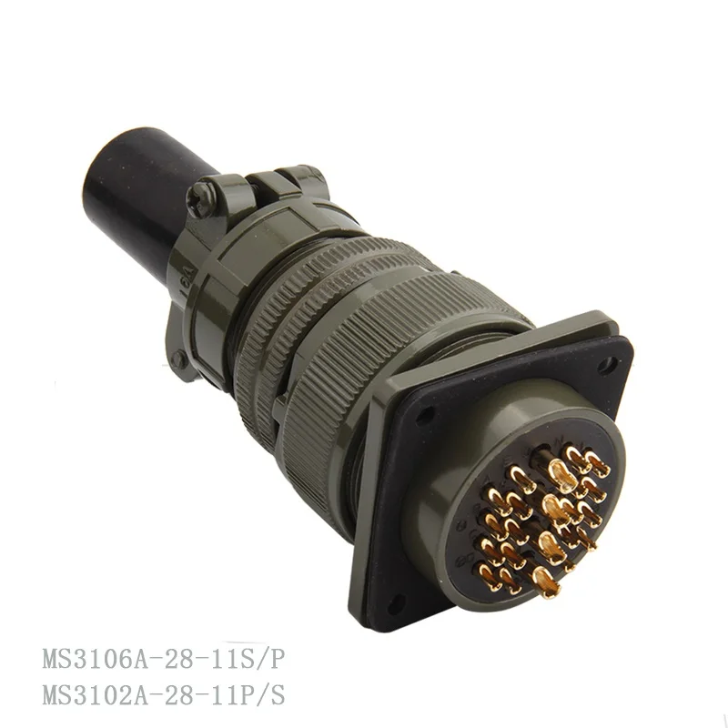 Imagem -05 - Núcleo 22pin Conector Padrão Militar da Tomada da Aviação dos Eua 28-11 Ms5015 Ms3106a 2811p Ms3102a 28-11s 22