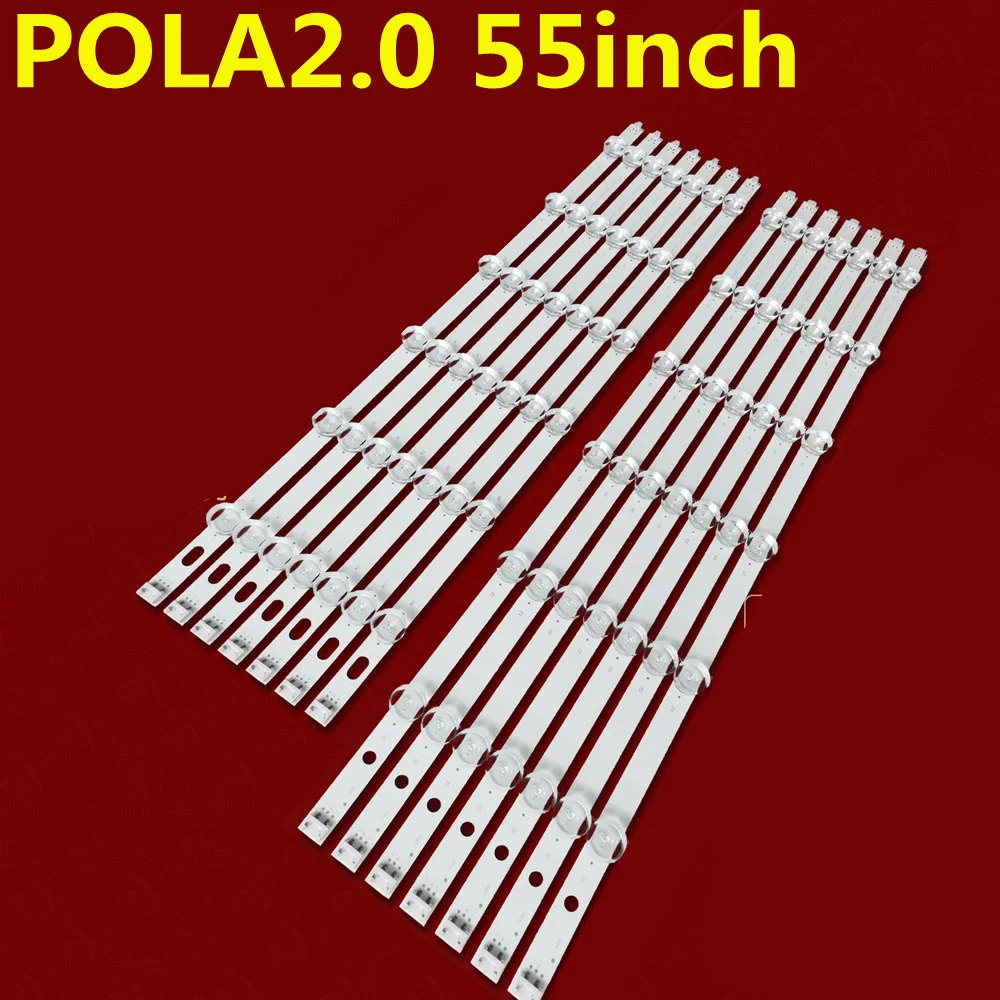 14PCS LED Strip For POLA 2.0 55 LA62M55T120V12  55LN570S 55LN575S 55LN578S 55LN577V 55LN575V 55LN575R 55LA616V NC550DUN-SAAP1