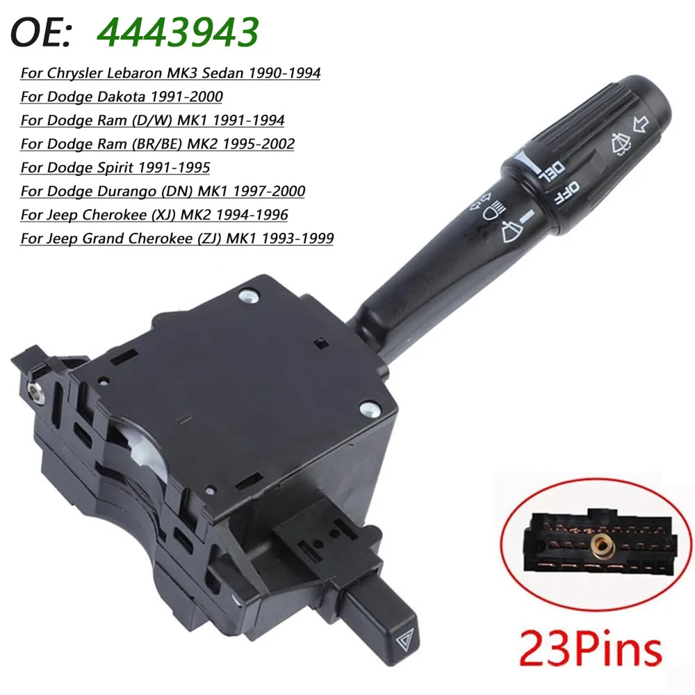 Turn Signal Headlight Wiper Combination Switch Steering Stick Switch For Dodge Ram 1991-2002 Dodge Durango Dakota Spirit 4443943