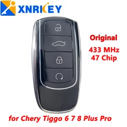 XNRKEY Original Chave Remota Inteligente Keyless Car para Chery 434Mhz ID47 ChipTiggo 8 Plus Tiggo 8 Pro OMODA Chave Remota Inteligente