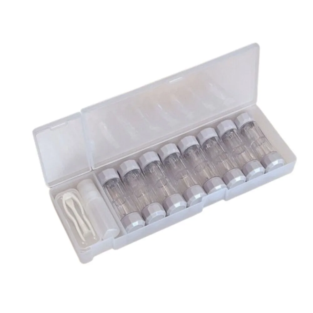 

Fashion' Plastic Contact Lenses Case Colored Portable Eyes Contacts Box 8pcs/set Soak Storage Case Travel