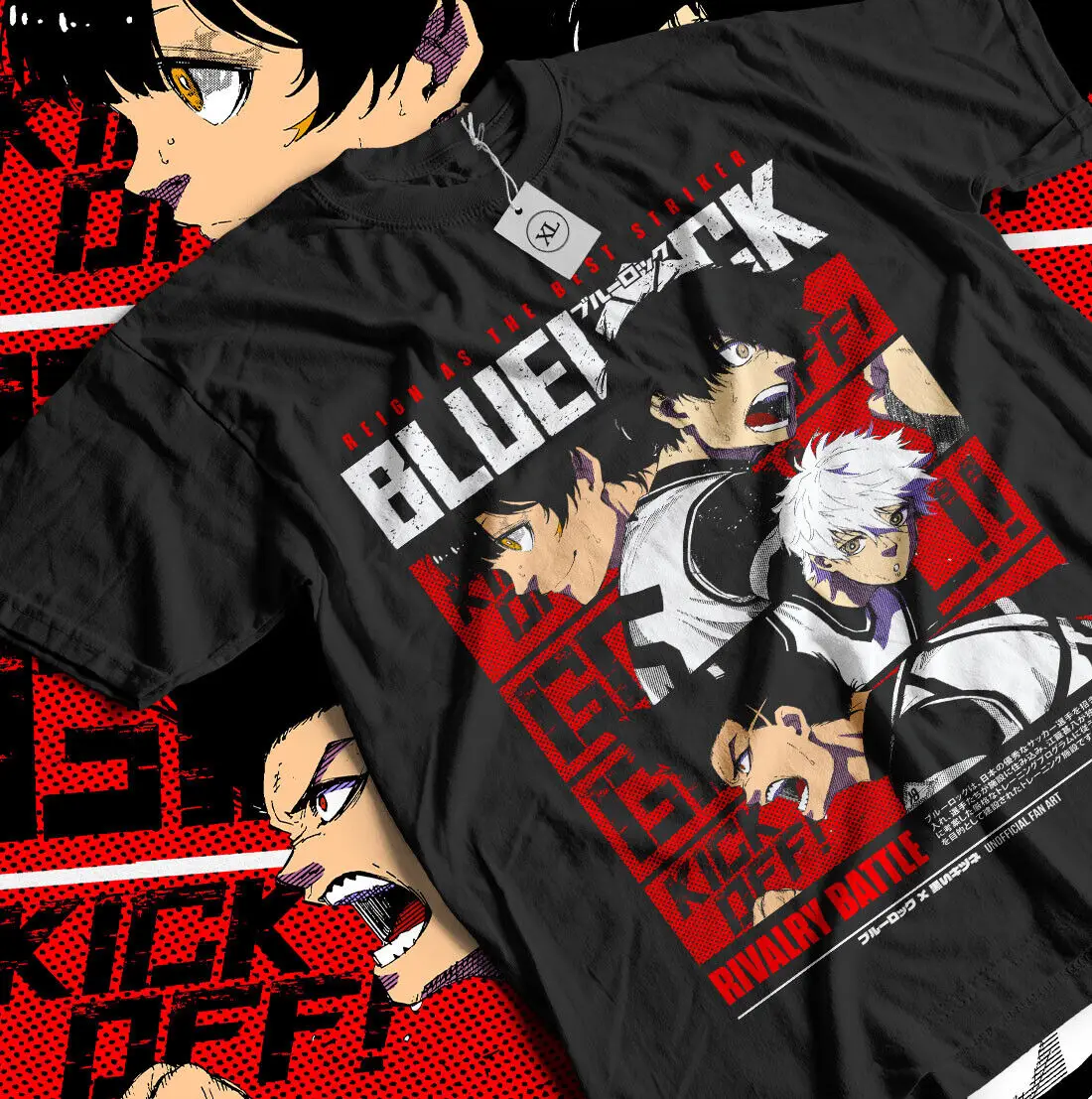 Blue lock T-shirt Kunigami Rin Itoshi Barou Shouei Meguru Bachira Shirt All Size