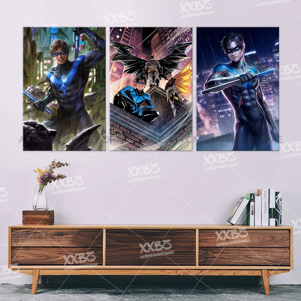 Nightwing Posters Movie Canvas Painting Justice League Home Decor Batman Pictures DC Comics Robin No Frame Wall Art For Bedroom