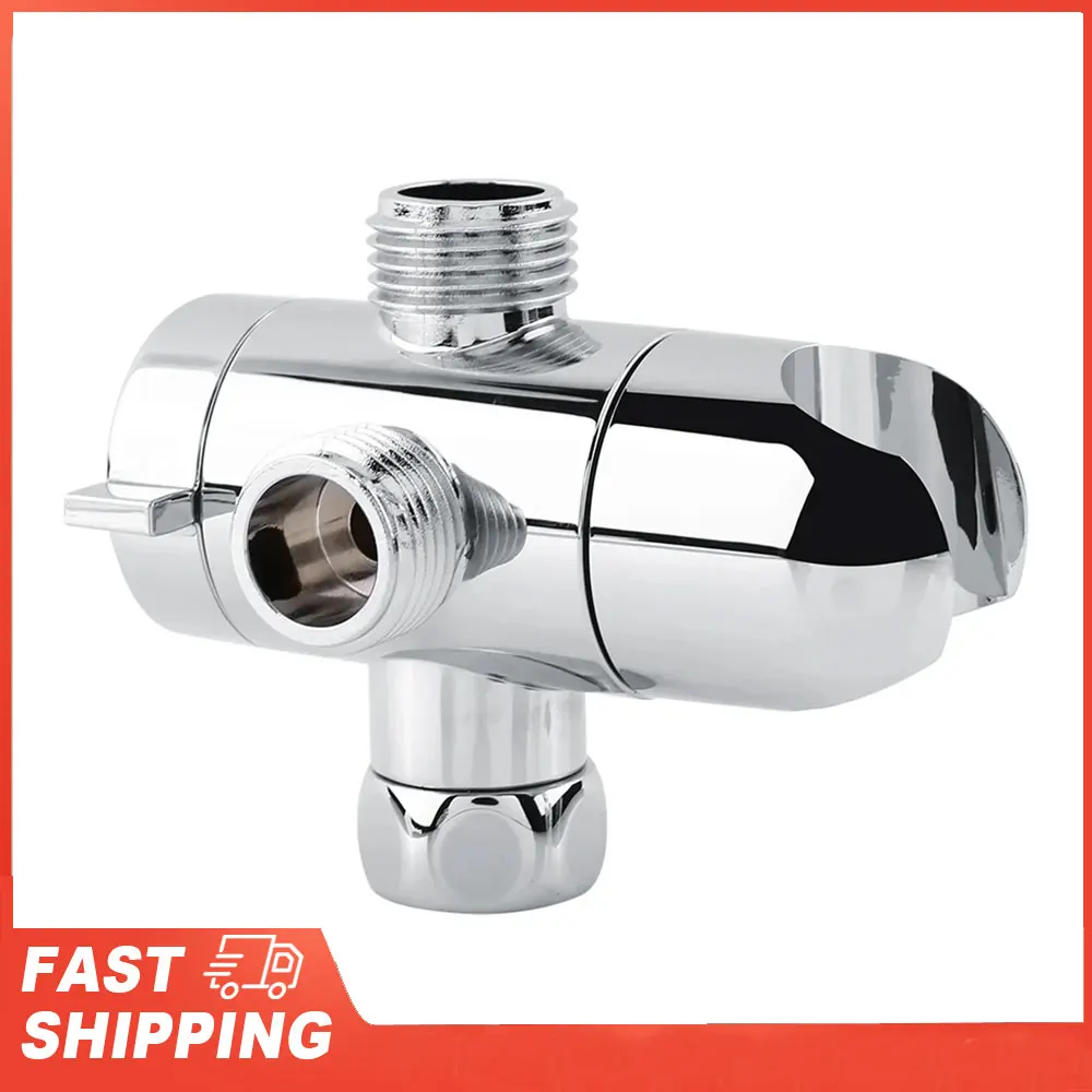 

Arm Mounted Shower Holder Bathroom Shower Valve 3 Way Tee Connector Shower Adapter Shower Diverter Valve Tools