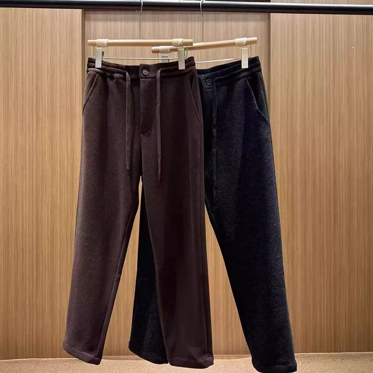 

Итальянские мужские шерстяные повседневные брюки в стиле старых денег с вышивкой LP