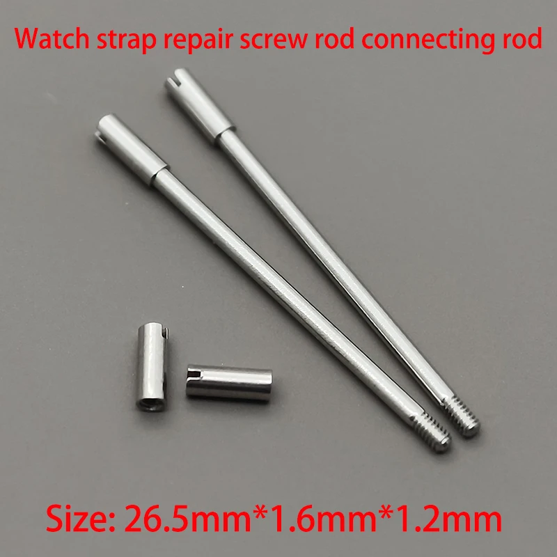 2/4/10pcs 26.5mm 28mm Strap Connector For Watch Rubber/Leather Strap Stainless Screw Rod Connecting Rod Accessories