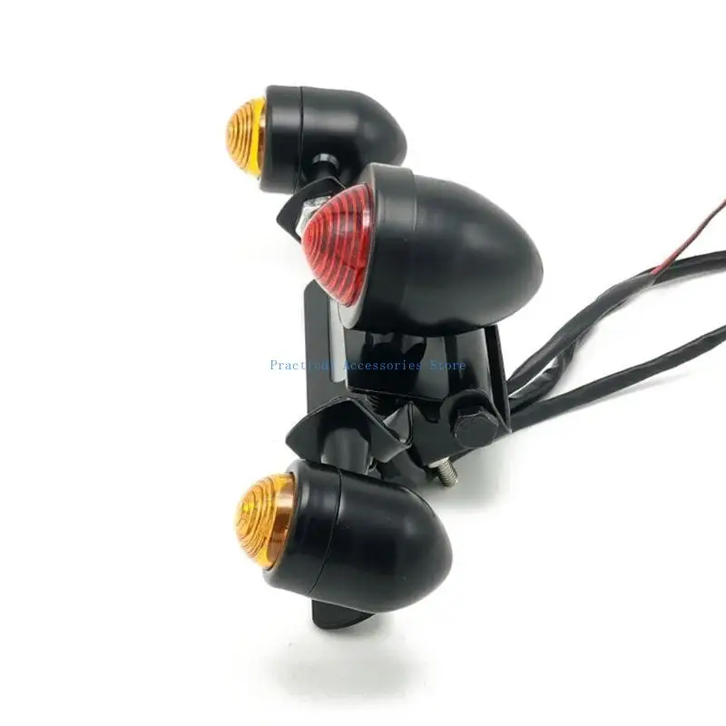 

U75E 1 PC Red 12V LED Adjustable Cafe Racer Stop Motorbike Brake Tail Lights