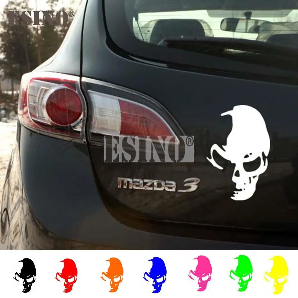 Funny Creative Car Styling Skull Ghost Rider Car Sticker Decorative PVC Waterproof Bumper Body Decal Pattern Vinyl Film