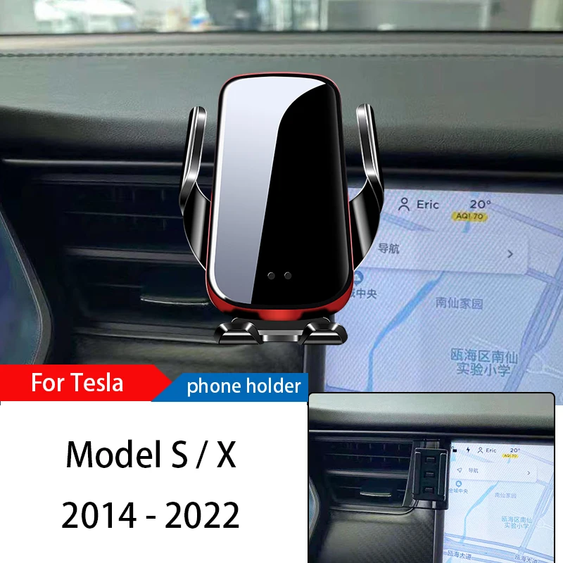 

Wireless Charger Car Phone Holder Mount Stand For Tesla Model S X 2014-2022 Adjustable GPS Navigation Mobile Bracket Accessories