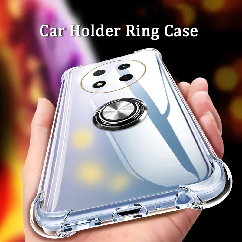 Clear Case For Honor Magic 7 Lite Pro 5G X9C Magnetic Ring Shockproof Soft Shell For Honor X9C Magic Pro Lite 7 5g  Phone Cover