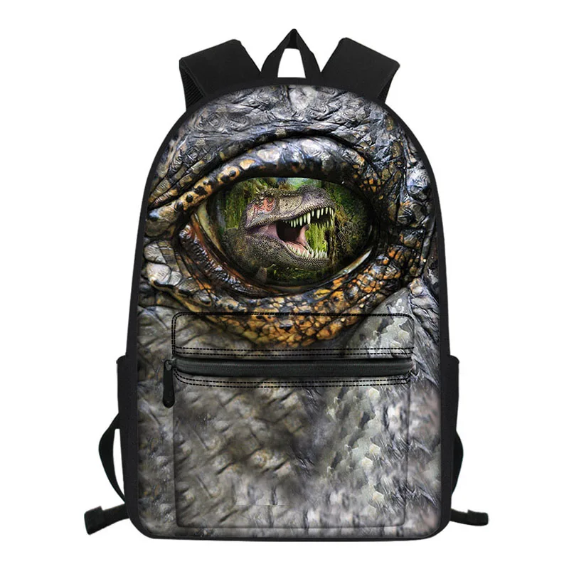 16inch Cool T-rex Dinosaur School Bags Large Canvas Kids Backpack Teen Boys Girls Student Book Bag Children Back Pack Schoolbags