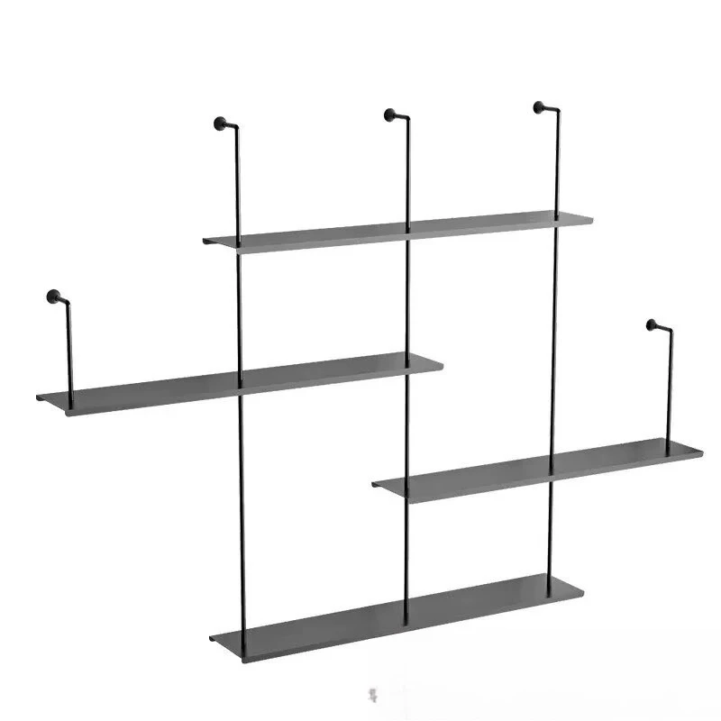 Bookshelf Wall-mounted shelf Metal wine rack Wall-mounted display rack Italian baffle rack