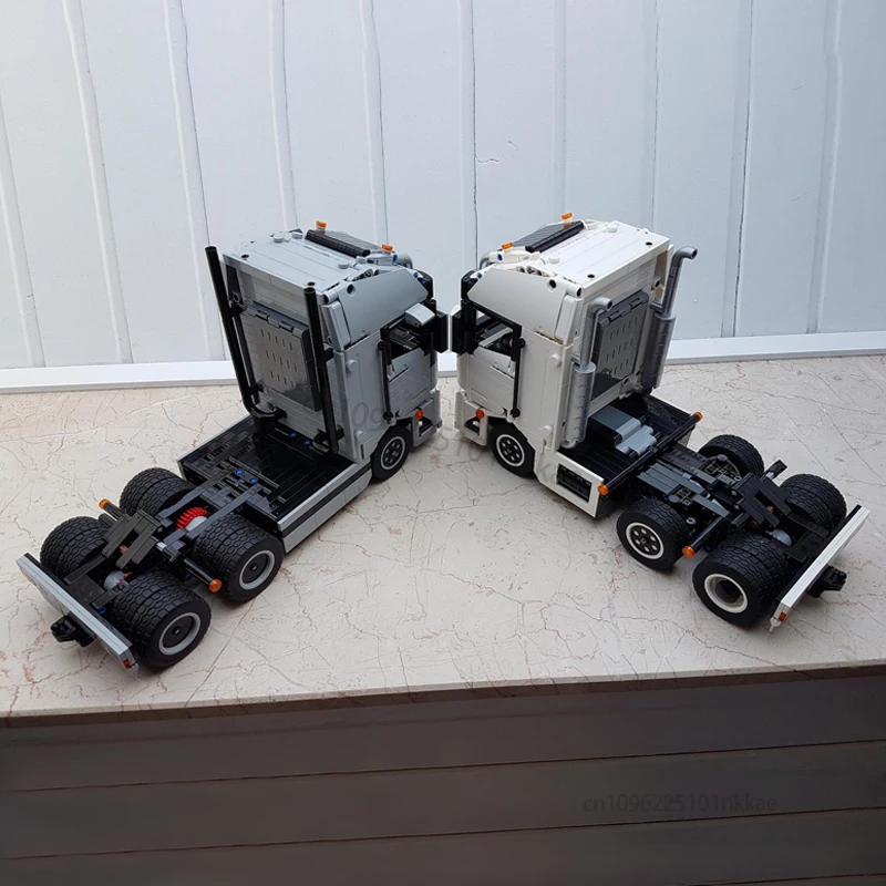 

Конструктор MOC: Тягач FH Heavy 4x4 или 6x4 с полуприцепом-контейнером, строительные блоки, DIY-модель, игрушки-контейнеровозы, подарки для детей