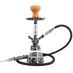 Shisha narghilè Water Pipe Factory acrilico Shisha narghilè plastica tubo singolo intero Set piccolo bollitore mimetico