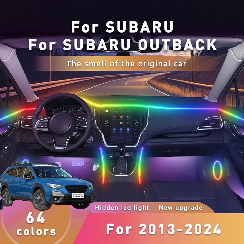 

FILIPLI For The SUBARU OUTBACK For 2024 DIY Car Interior Acrylic Strip Multi Color Car Interior LED Strip With Bluetooth Control