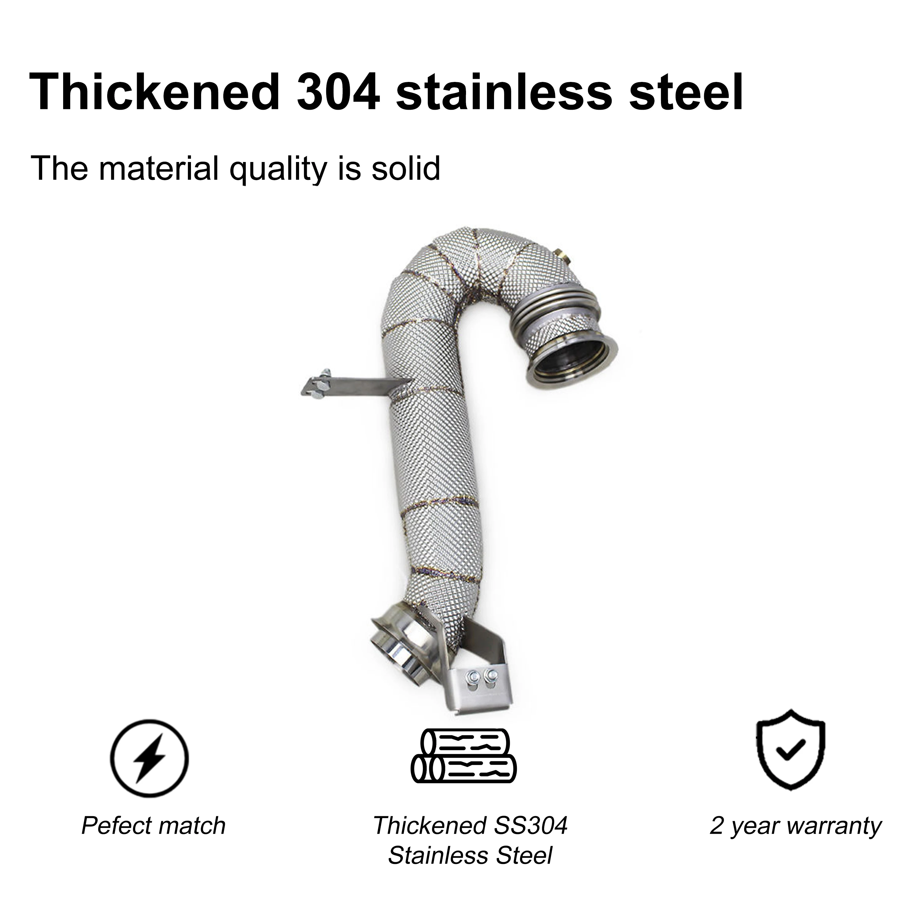 ACE Perfect Fit Downpipe für Mercedes-Benz AMG M256 GT50 GT53 GLE53 GLS53 E53 3.0T Performance-Auspuffkrümmer mit Hitzeschutz – Detail 8